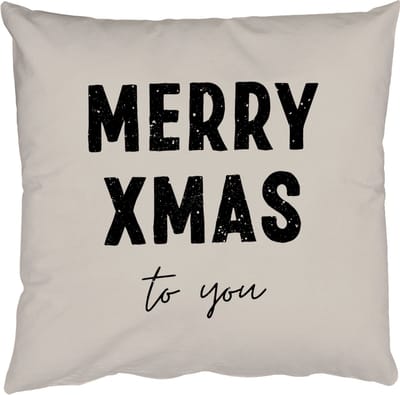 Sierkussens - Kussentjes Woonkamer - 50x50 cm - Kerst - Quotes - Merry xmas - Feestdagen - Zwart