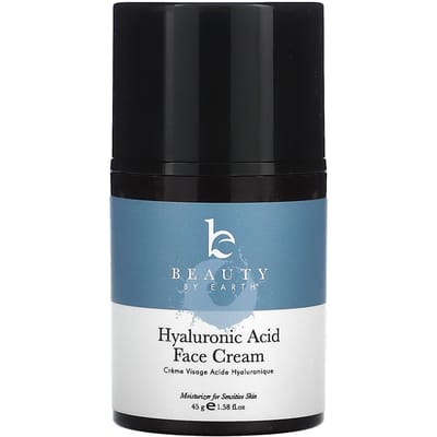 Beauty By Earth, Hyaluronic Acid Face Cream, 1.58 fl oz (45 g) black