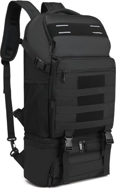 CarryQuest® - Geïsoleerde Koeltas - Lunchtas - Campingrugzak met Grote Capaciteit - Afneembare Thermische Lunchtas - Hoogwaardige Isolatie - Outdoor reisrugzak - Zwart
