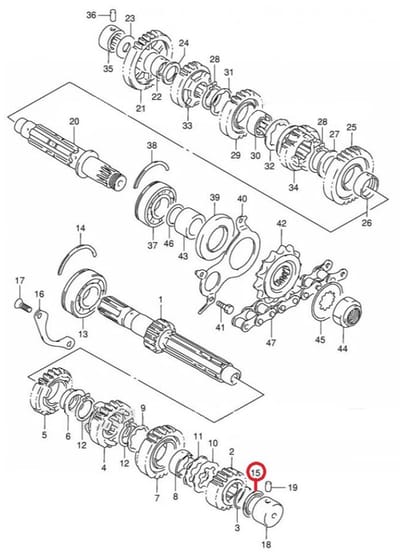 Joint de transmission origine pour moto Suzuki 1200 Bandit 09285-20006-000 Neuf