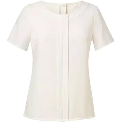 Brook Taverner Dames/Dames Felina Blouse met Korte Mouwen (Crème)