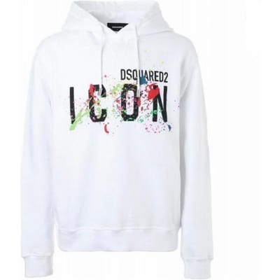 DSQUARED2 Icon Splatter Hoodie voor Heren - Maat: M gray
