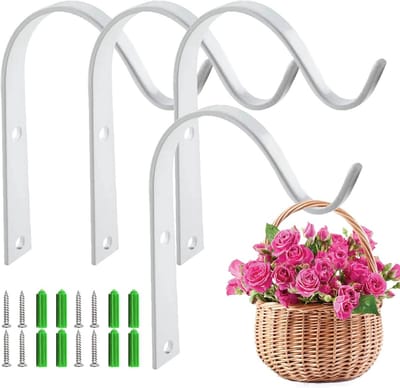4 stuks Metalen Beugels voor Hangmanden - Haken voor Buiten en Binnen Plantenbakken en Lichtpunten
