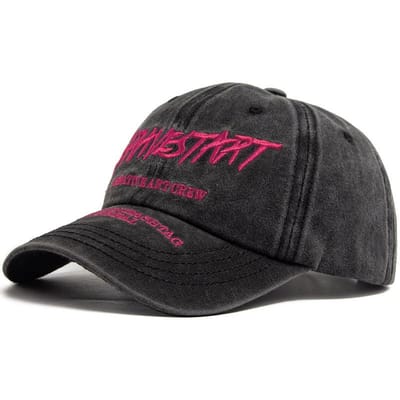 Casquette de Baseball pour Femmes Mode Coton Brodé Haut Doux Casquettes pour Hommes Visère Rétro Décontractée Chapeaux de Voyage Chapeau Trucker Sport d'Été Adjustable black