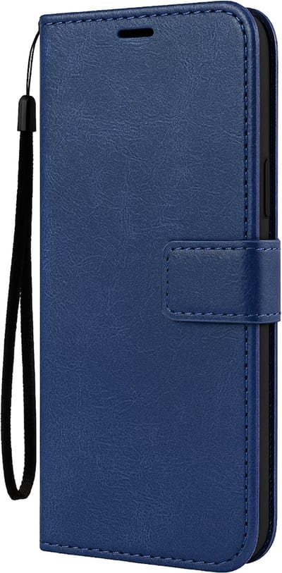 Hoesje Met Pasjeshouder - Geschikt voor Apple iPhone Air - Luxe Bookcase Portemonee - Flip Case - Kunstleer Book Case - Flipcase - Book Cover - Walletcase - Portemonneehoes - Donkerblauw