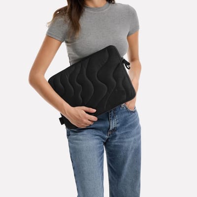 Famanu - 15 inch gewatteerde laptophoes met 360° bescherming en zachte voering, geschikt voor Air/Pro en Surface Laptop