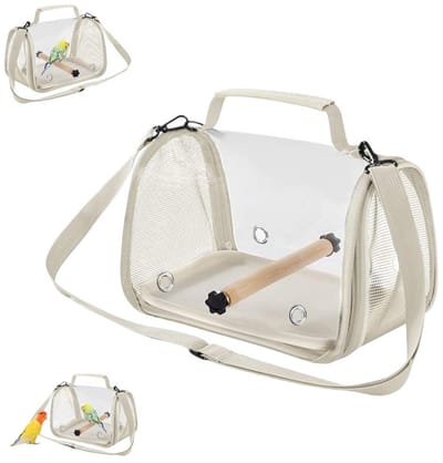 1 stuks - Vogelexcursietas - Vervoerstas - Vogel - 25.5*19.*18CM - Beige - Lichtgewicht reistas - geschikt voor binnen- en buitenavonturen - compact en draagbaar - geschikt voor kanaries en valkparkieten