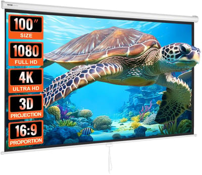 Projectiescherm - Projectiescherm Oprolbaar - 100 Inch - Projectiescherm 16:9 - Thuisbioscoop