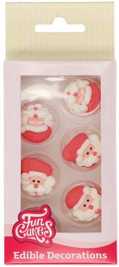 FunCakes Suikerdecoraties - Kerstman - 12 Stuks - Eetbare Taartdecoratie