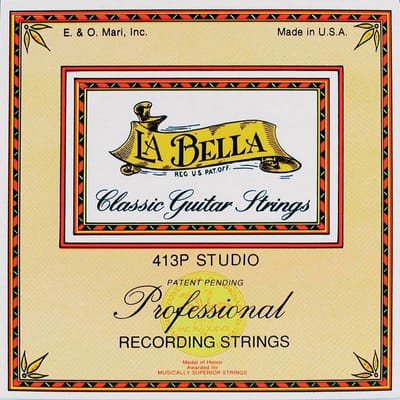 La Bella L-413P snarenset voor klassieke gitaar, clear nylon, medium tension