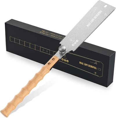 Professionele Japanse Ryoba Zaag, Verwijderbare Handzaag van 233 mm, SK5 Koolstofstaal, Dubbele Snede, Voor Houtbewerking, Fijnzaag voor Dikte- en Lengtesneden