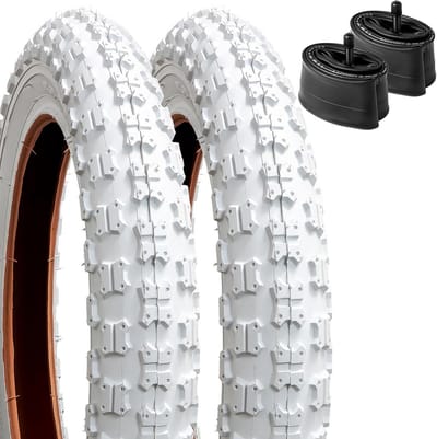 Kinderfiets Banden - Banden en Binnenbanden - Veilig Fietsen - Hoge Kwaliteit Rubber - 12 1/2 x 2 1/4 - Wit