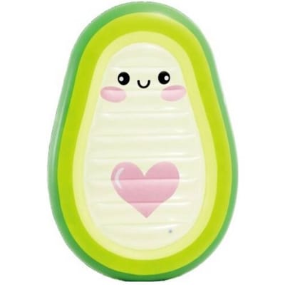 De Intex-luchtmatras in vrolijk avocado-design is een zomerse blikvanger in het zwembad en biedt ontspannen zwemplezier - transparant, kleurrijk en