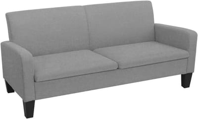 Driezitsbank - Gestoffeerde bank - Woonkamer inrichting - Grenenhouten frame - 180 cm breed - Lichtgrijs