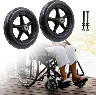 Rolstoel Voorwiel - Zwenkwiel Band - Mobiliteit Verbeteren - Massieve Antislip Band - 8 Inch - Zwart