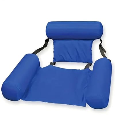 Blauwe Opblaasbare Drijfstoel - Drijvende WaterStoel LoungeStoel WaterHangmat Zwembad Ligbed Luchtbed - Floating Bed - Beach Float - Float LoungeStoel - Drijvende Water Ligstoel - Opblaasbaar - 120*100cm