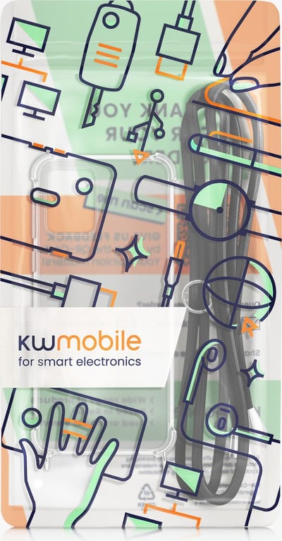 kwmobile telefoonhoesje geschikt voor Motorola Moto E13 - Hoesje met telefoonkoord - Back cover in zwart / transparant