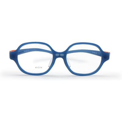 Kinderen TR90 Optische Bril Afgerond Vierkant Montuur Maat 41 met Elastisch Bandje Houder Flexibel Buigbaar voor Jongens Meisjes 2-3 Jaar Oud blue
