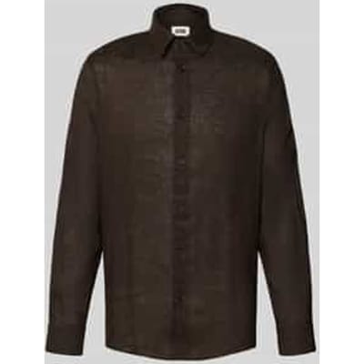 slim fit vrijetijdshemd van linnen-katoenmengsel model 'RAMIS'