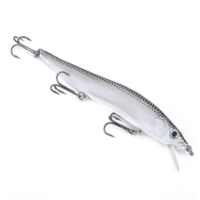 1 Pièce Pêche Queue Longue Appât Artificiel Vif Appâts Minnow Réalistes Accessoire de Pêche (À) noir