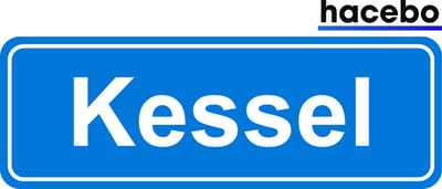 Hacebo - Plaatsnaam Sticker - 29x10 CM - Kessel sticker - Verkeersborden sticker - grappige cadeaus - Kessel