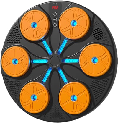 Muziek Boksmachine - Interactieve Trainer - Fitness Thuis - 8 Interactieve Modi - 43 cm Breed - Oranje