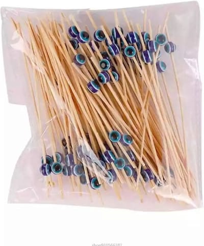 Akyol - Evil eye cocktailprikkers – 10 stuks – boze oog – geluk – bescherming - blauwe oog - turkse oog -evil eye - cocktailprikkers - partyprikkers - nazar boncuk – turkse oog – feestprikkers