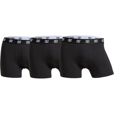CR7 Heren Boxershorts Effen Zwart 3-Pack - Maat M