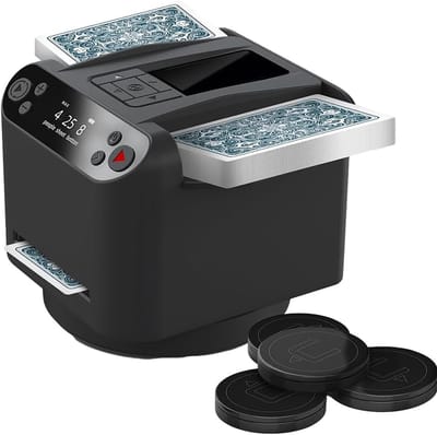 Automatische Kaartenschudder - Kaartspel Accessoire - Kaarten Schudden Delen - Elektronisch Willekeurig Schudden - 16cm Breed - Zwart