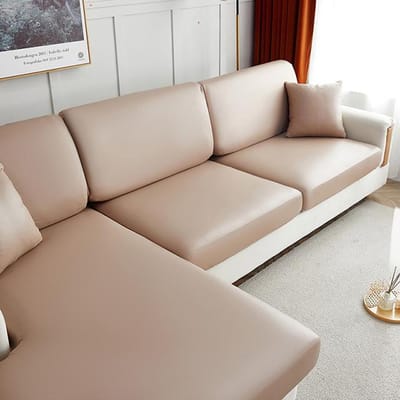 Pu lederen bank zitkussenhoezen waterdichte anti-vuile hoes stoelbeschermer hoek L-vormige bankhoes 1 /2 /3 /4 zits Normal Size (S)-1pc