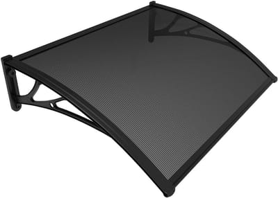 Luifel voor deur - Beschermdak - Bescherming tegen regen - Robuuste constructie - 100 x 80 cm - Antraciet
