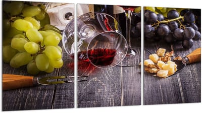 TMK ArtDeko 3x30 - Glazen Beschermplaat - 30x52 cm - Snijplank - Veilig voor Alle Fornuizen