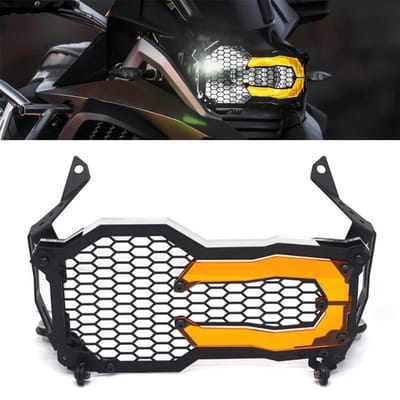 Motorkoplamp koplampbeschermer beschermende grillafdekking met 1 lamp Slice vervanging voor BMW oranje