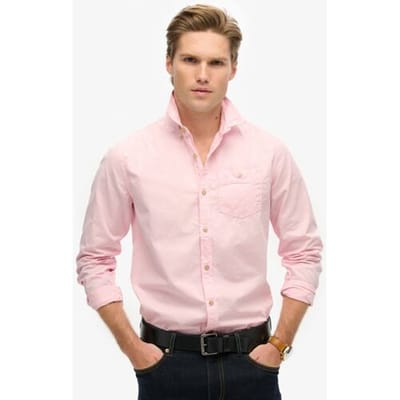 Superdry The Merchant Store - Overhemd met Lange Mouwen Roze Grootte: S