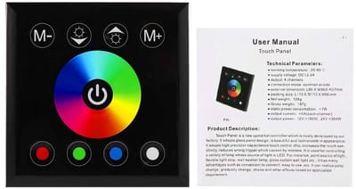Dailygoody - RGBW LED Touch Panel Controller - Muurmontage Dimmer Schakelaar voor LED Strip Verlichting