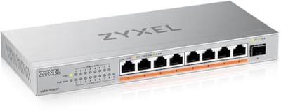 8-poorts 2.5G Multi-Gig Switch | Onbeheerd | PoE++ 100W Budget | 10G SFP+ | Desktop of Wandmontage