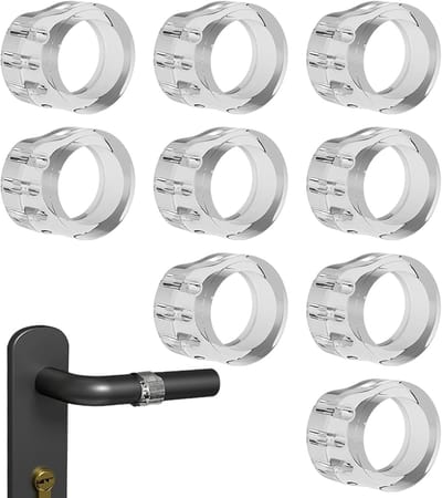 Deurstoppers - Deurklinkbumper wandbeschermer - Muren beschermen - Zonder boren te monteren - 9 stuks - Transparant