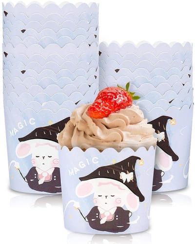 NTHProducts - Muffin Moulds Paper - Mini Muffins Bakvormpjes - Ideaal voor Feestjes - Blauw - Bakaccessoires - Perfect voor Gebak en Dessert - Geschikt...