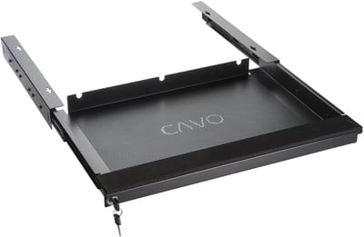 CAVO Laptop bureaulade afsluitbaar 580 x 446 x 55 mm zwart Notebook bureaulade voor de onderbouw by SOTECH