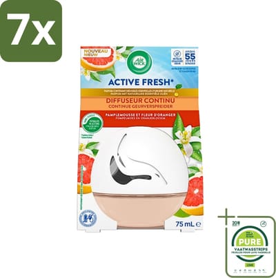 7 x Air Wick Decosphere - Luchtverfrisser - Grapefruit & Oranjebloessem - 75g - Grootverpakking - Luchtverfrisser - Geurverspreider - Air Wick - Grapefruit - Oranjebloessem
