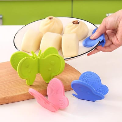 Lot de 2 gants de cuisine en silicone, isolants thermiques, antidérapants, pour four et micro-ondes beige