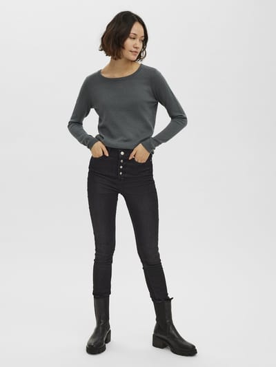 Vero Moda Trui Vmcare Structure Ls O-neck Blou Noo 10136644 Balsam Green Dames Maat - XS