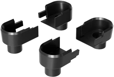 Kweekkas gootuitlaat - Afvoersysteem regenwater - Waterafvoer kas - Set van 4 stuks - 4785 mm breed - Zwart