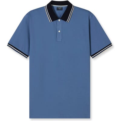 OLYMP Polo Casual - modern fit polo - rookblauw