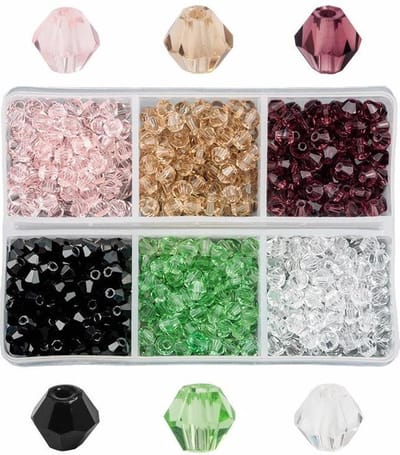 Fako Bijoux - DIY Kralen Set - Glas Kralen Facet Geslepen - Glaskralen - Sieraden Maken - 4mm - 600 Stuks - Bloemen