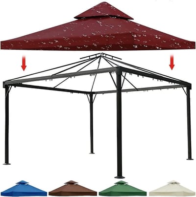 Paviljoen Luifel Vervanging - Partytent Dak - Buiten Bijeenkomsten - Waterdicht Oxford Doek - 3x3 meter - Rood