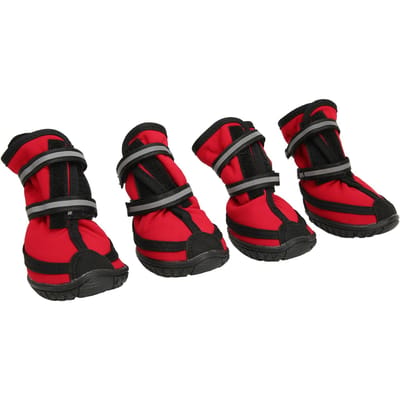 Chaussures de Randonnée pour Chien Semelle Forte Antidérapante Été Respirant Réglable Réfléchissant Protecteurs de Pattes pour Animaux de Compagnie XXL XXL black