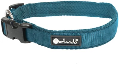 Petlando Hondenhalsband Mesh Petrol - Klikhalsband - Xxl 60-65x4 Cm