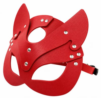 Jumada's Luxe Cosplay Masker - PU Leer - Kat - Sexy - Masquerade - Rood