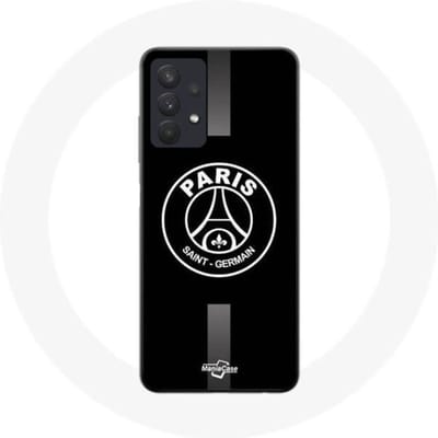 Coque - PSG - Samsung Galaxy A32 5G - Souple - Sportif - Gris et Noir gris